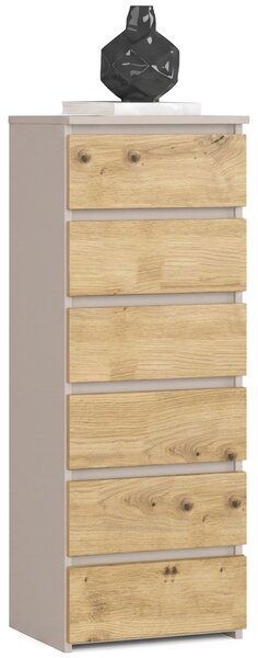 Ak furniture Komoda CL6 40 cm kašmír/dub Artisan