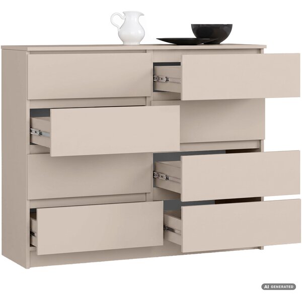 Ak furniture Komoda CLP 8SZ 120 cm kašmír