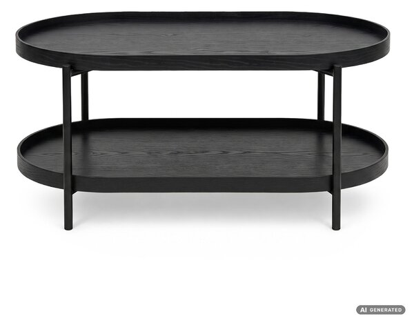 Ak furniture Konferenční stolek Cortado 90 cm černý