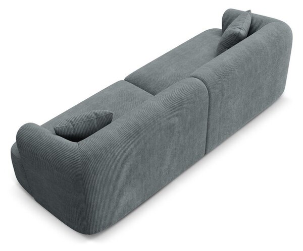 Tmavě šedá manšestrová pohovka 255 cm Campi – Cosmopolitan Design