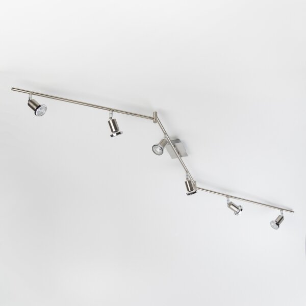 LED Bodové svítidlo 6xGU10/5W/230V matný chrom