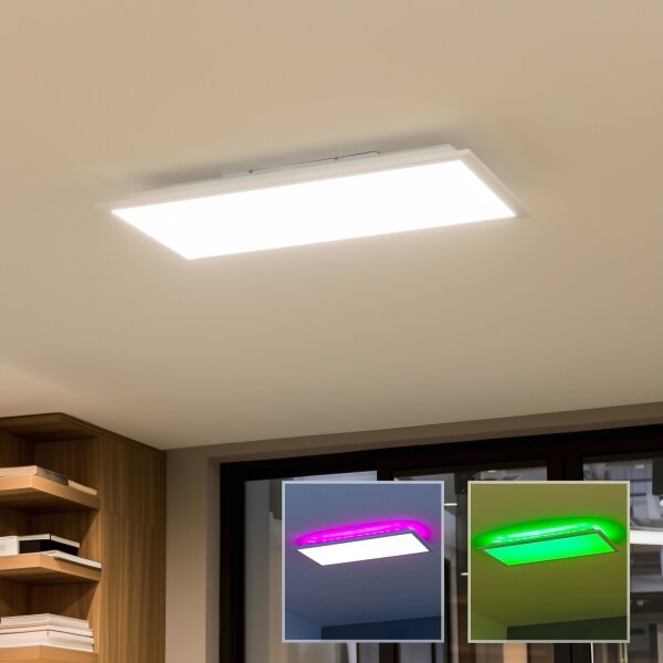 LED RGBW Stmívatelný přisazený panel LED/22W/230V 2700-6500K 29,5x59,5 cm + DO