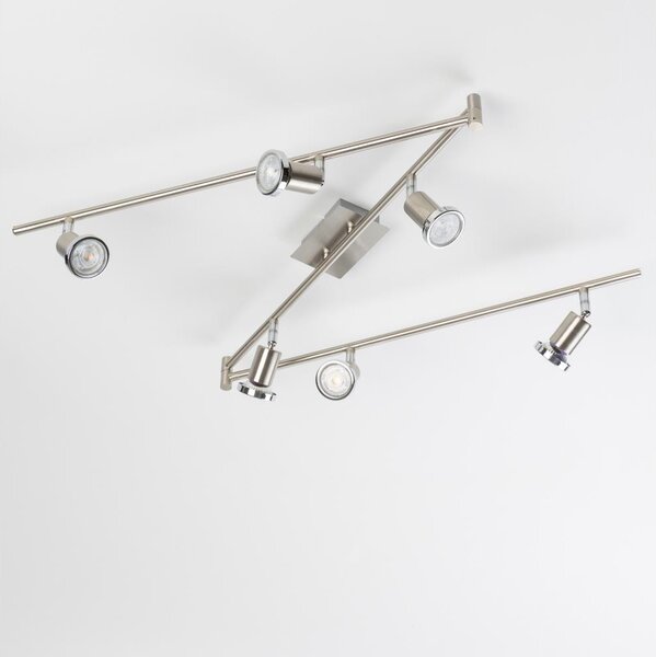 LED Bodové svítidlo 6xGU10/5W/230V matný chrom