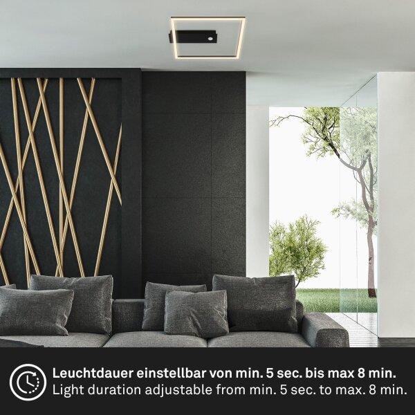 Briloner 3770-015 -LED Strop svít se sen FRAME LED/14W/230V 3000K 32x30 cm černá