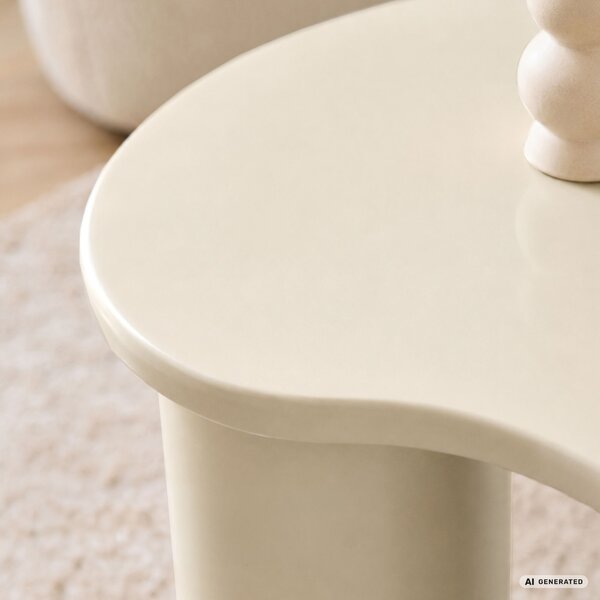 Ak furniture Konferenční stolek Cube 41 cm krémový