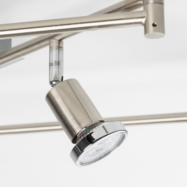 LED Bodové svítidlo 6xGU10/5W/230V matný chrom