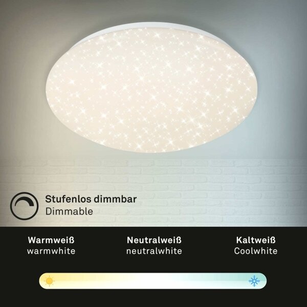 Briloner 3373-016 -LED Stm. stropní svítidlo STARRY LED/15W/230V 3000-6500K + DO