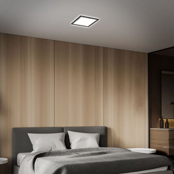 Briloner 7457-414 - LED Stropní svítidlo SLIM LED/18W/230V 4000K 29x29 cm černá