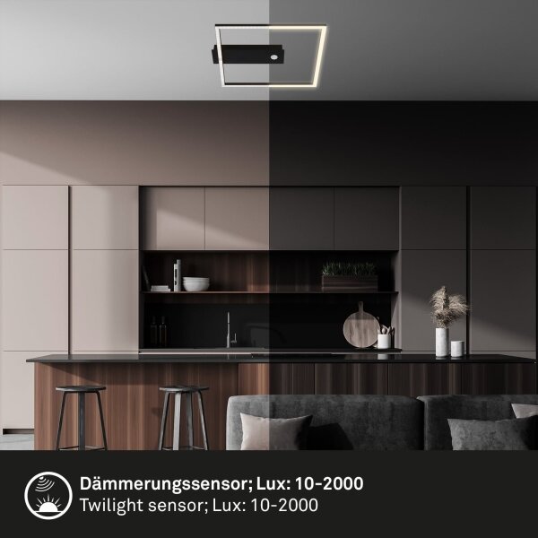 Briloner 3770-015 -LED Strop svít se sen FRAME LED/14W/230V 3000K 32x30 cm černá