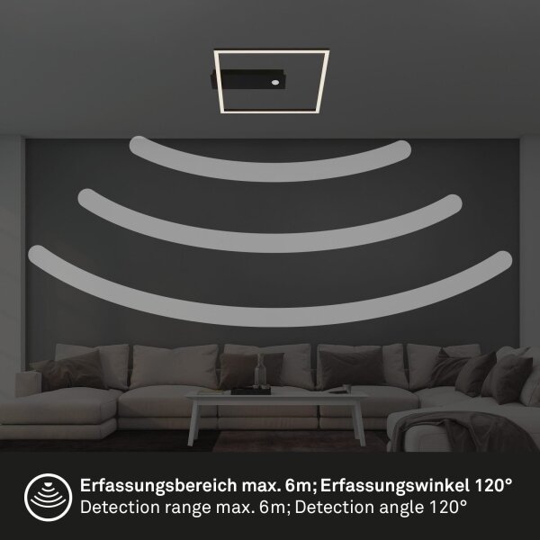 Briloner 3770-015 -LED Strop svít se sen FRAME LED/14W/230V 3000K 32x30 cm černá