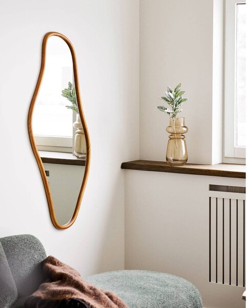 Nástěnné zrcadlo s dřevěným rámem 60x120 cm Brandsby – House Nordic