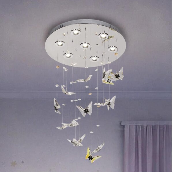 LED Křišťálové stropní svítidlo MURU LED/24W/230V pr. 40 cm lesklý chrom + DO