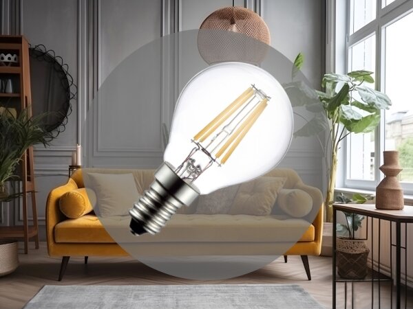LED Žárovka FILAMENT G45 E14/6W/230V 4000K