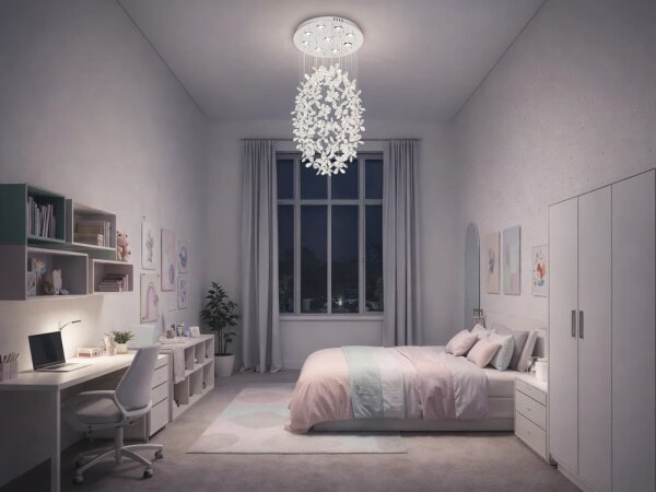 LED Křišťálové stropní svítidlo SAMOA LED/30W/230V pr. 40 cm lesklý chrom + DO