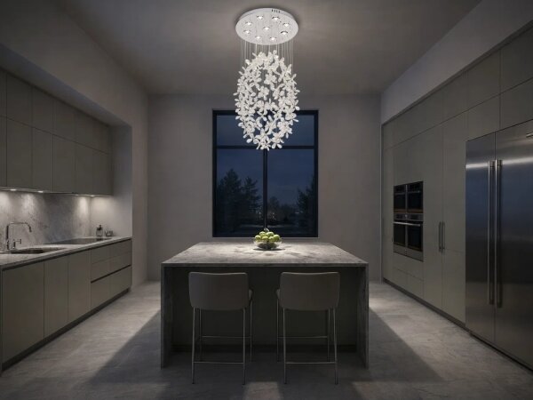 LED Křišťálové stropní svítidlo SAMOA LED/30W/230V pr. 40 cm lesklý chrom + DO