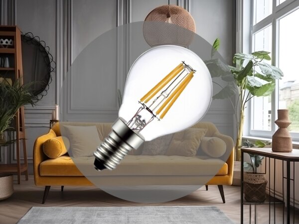 LED Žárovka FILAMENT G45 E14/6W/230V 4000K