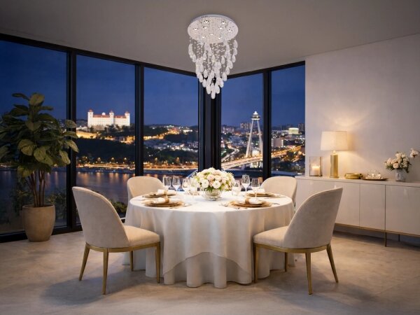 LED Křišťálové stropní svítidlo MAJURO LED/30W/230V pr. 45 cm lesklý chrom + DO
