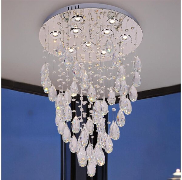 LED Křišťálové stropní svítidlo MAJURO LED/30W/230V pr. 45 cm lesklý chrom + DO