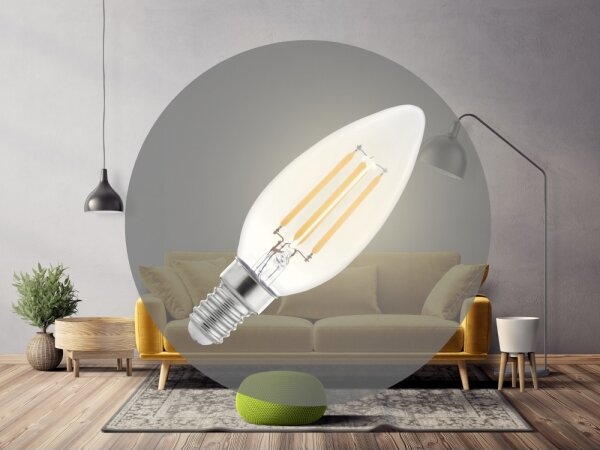 LED Žárovka FILAMENT C37 E14/6W/230V 3000K