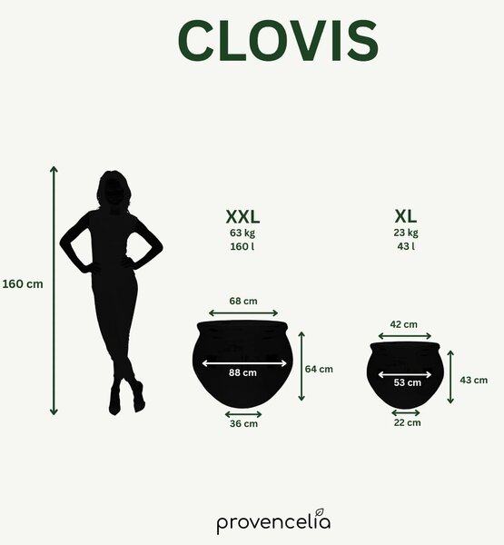 Keramický květináč Clovis - Tropicky oranžová XL (53 cm x 43 cm)