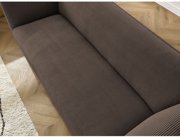 Hnědá manšestrová pohovka 242 cm Giorgia – Bobochic Paris