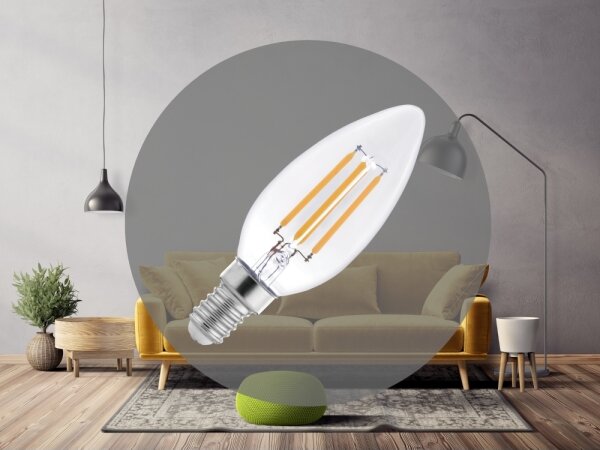 LED Žárovka FILAMENT C37 E14/6W/230V 3000K