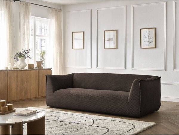Hnědá manšestrová pohovka 242 cm Giorgia – Bobochic Paris