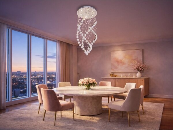 LED Křišťálové stropní svítidlo NAURU LED/24W/230V pr. 40 cm lesklý chrom + DO