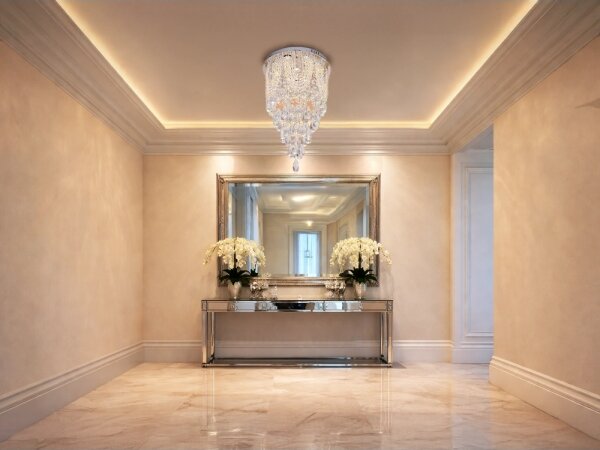 LED Křišťálové stropní svítidlo MAJURO LED/30W/230V pr. 40 cm lesklý chrom + DO