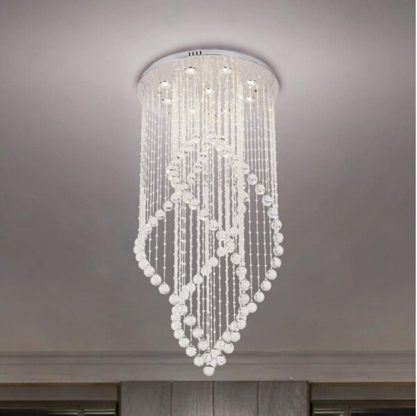 LED Křišťálové stropní svítidlo NAURU LED/30W/230V pr. 60 cm lesklý chrom + DO