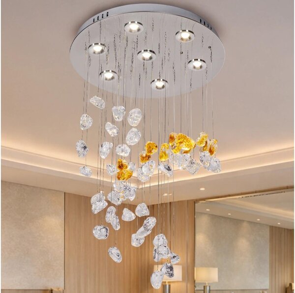 LED Křišťálové stropní svítidlo AVARA LED/24W/230V pr. 40 cm lesklý chrom + DO