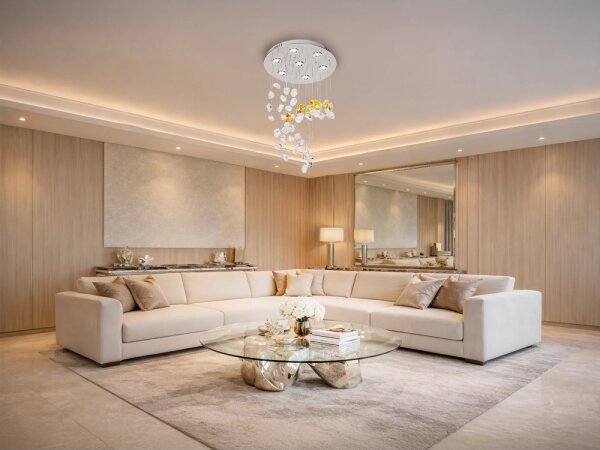 LED Křišťálové stropní svítidlo AVARA LED/24W/230V pr. 40 cm lesklý chrom + DO