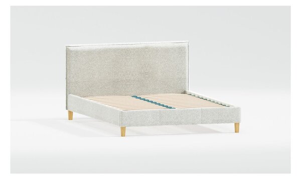 Béžová čalouněná dvoulůžková postel s roštem 200x200 cm Tina – Ropez