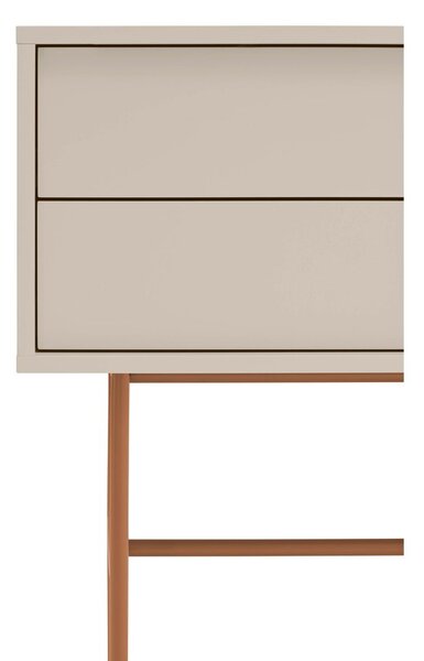 Konzolový stolek v béžovo-cihlové barvě 35x110 cm Nube – Teulat