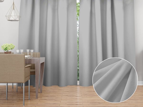 Biante Sametový závěs Velvet Premium SVP-027 Světle šedý - šířka 135 cm 135x140 cm