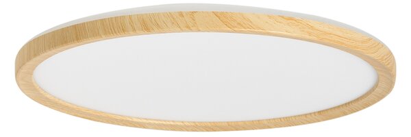 LED stropní světlo VELORA s dálkovým ovládáním se stmívačem Světle hnědá