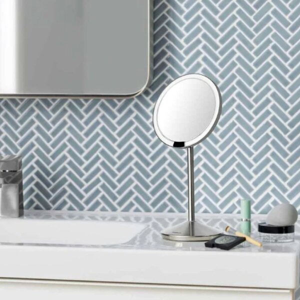 Kosmetické zrcátko Simplehuman - Sensor Tru-lux LED osvětlení, 10x zvětšení, dobíjecí
