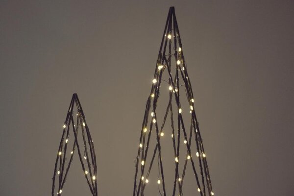 Sada kovových pyramid, 154 LED, teplá bílá
