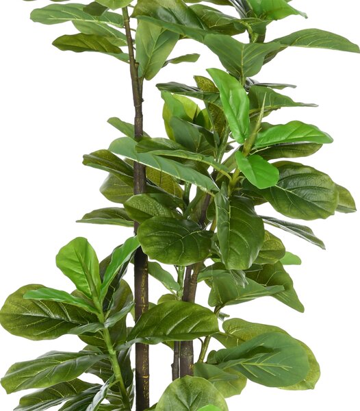 HOMCOM Sada 2 Umělých Rostlin Ficus Lyrata 180cm Vysoké s Květináčem, Velký Umělý Strom pro Dekoraci | Aosom