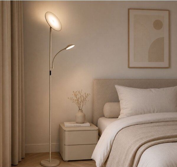 Rabalux 74083 - LED Stm stojací lampa HALINA 23W/230V 3000/4200/6500 béžová
