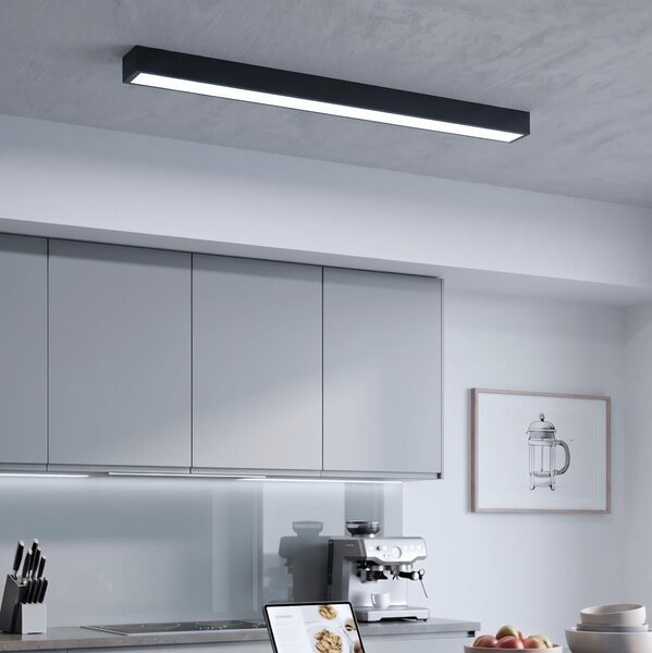 LED Přisazený/lustr na lanku LED/44W/230V 6000K 120 cm černá