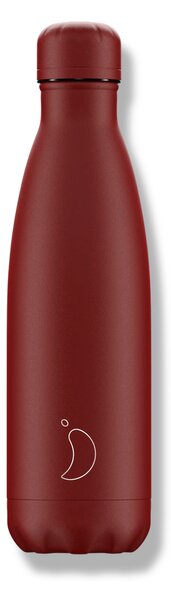 Termoláhev Chilly's Bottles - celá červená - matná 500ml, edice Original