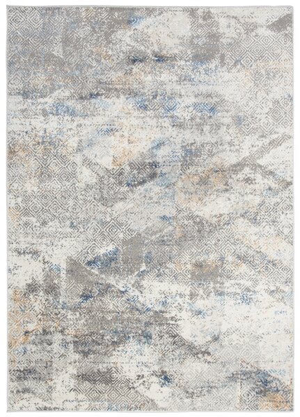 Makro Abra Moderní kusový koberec PORTLAND G500B bílý modrý Rozměr: 200x300 cm