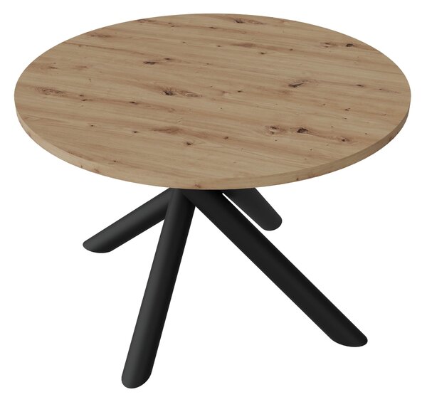 Kulatý jídelní stůl 110 cm Ossla (dub artisan)