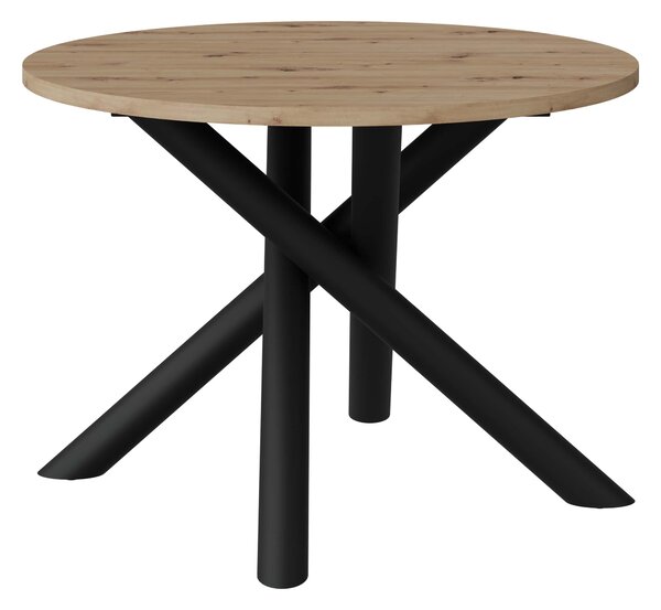 Kulatý jídelní stůl 110 cm Ossla (dub artisan)