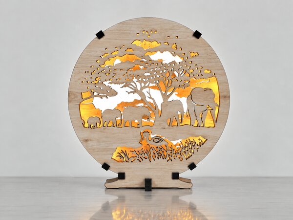 "Sloni" lampa 20x22 cm provedení povrchu: dub