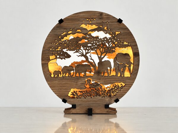 "Sloni" lampa 20x22 cm provedení povrchu: dub