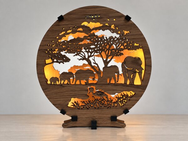 "Sloni" lampa 20x22 cm provedení povrchu: dub