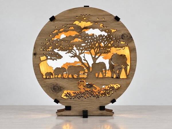 "Sloni" lampa 20x22 cm provedení povrchu: dub