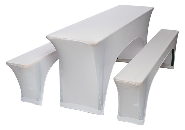 TENTino Elastický potah STANDARD na pivní set 200x50 - 200x70 cm Barva ubrusu: ŠAMPAŇ / CHAMPAGNE